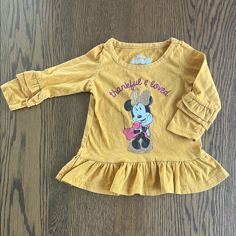 Disney Minnie Mouse Mustard Long Sleeve Top